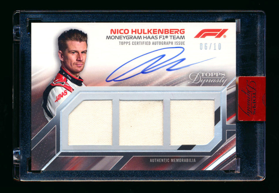 2023 Topps Dynasty F1 #SDTRA-NH Nico Hulkenberg 1ST Year Triple Patch Autograph #06/10 ** (SOLD eBay - $295.00 - 2/8/2026) **