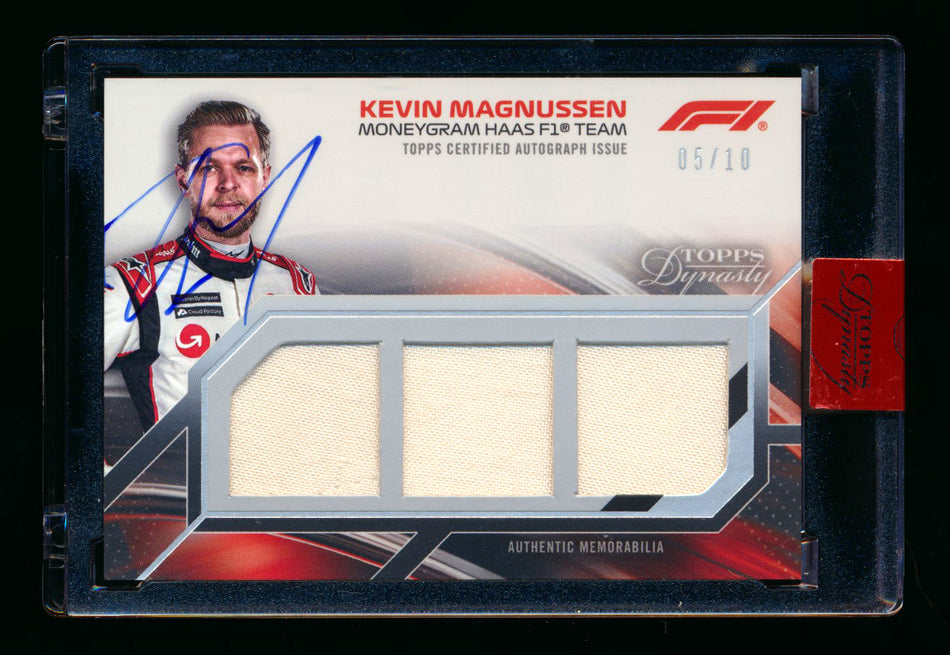 2023 Topps Dynasty F1 #SDTRA-KM Kevin Magnussen Triple Patch Autograph #05/10