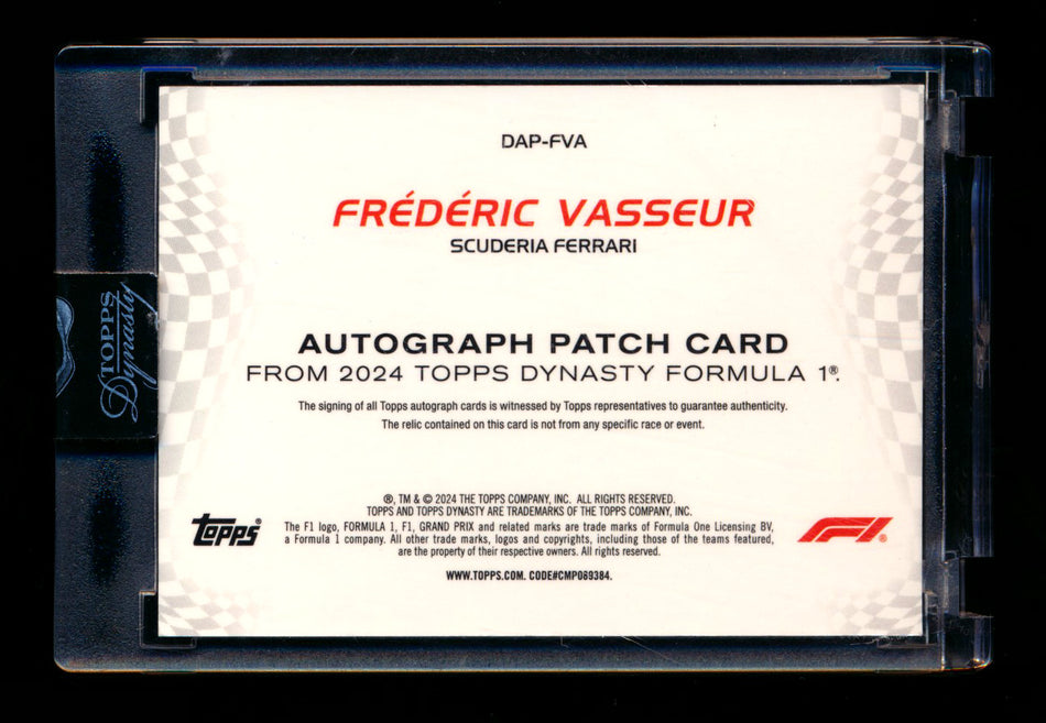 2024 Topps Dynasty F1 #DAP-FVA Frederic Vasseur Patch Autograph #10/10 (Last #!)