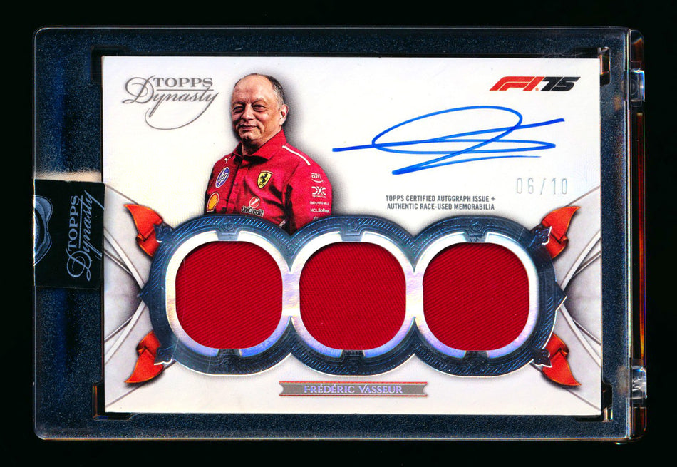 2025 Topps Dynasty F1 #SDTRA-FVA Frederic Vasseur Triple Patch Autograph #06/10 ** (SOLD - $195.00 - 1/10/2026) **