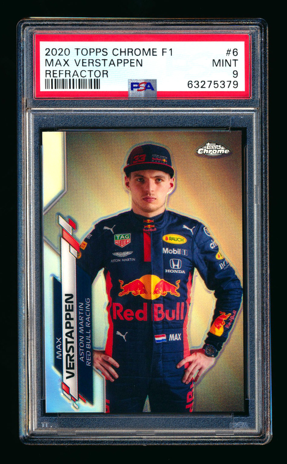 2020 Topps Chrome F1 #6 Max Verstappen RC Refractor Portrait PSA 9 ** (SOLD eBay - $500.00 - 3/25/2026) **
