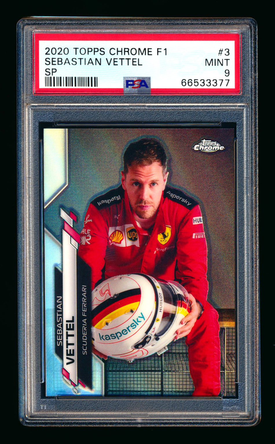 2020 Topps Chrome F1 #3 Sebastian Vettel RC Refractor Image Variation SP PSA 9 ** (SOLD - $279.00 - 1/31/2026) **