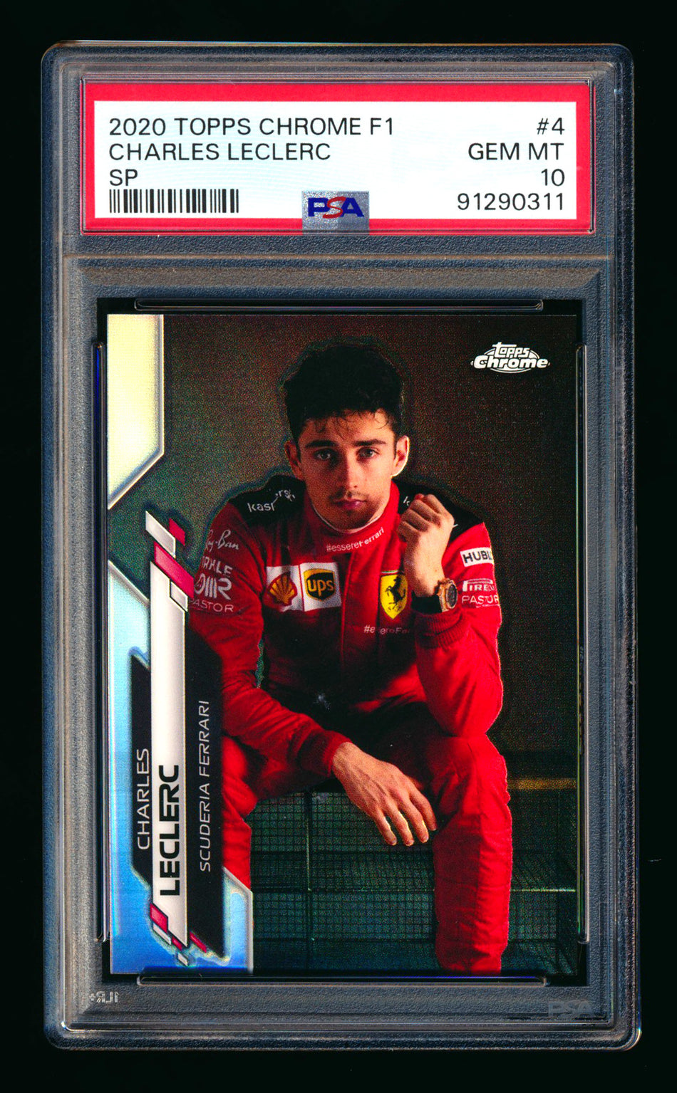 2020 Topps Chrome F1 #4 Charles Leclerc RC Refractor Image Variation SP PSA 10 ** (SOLD eBay - $1,100.00 - 2/13/2026) **