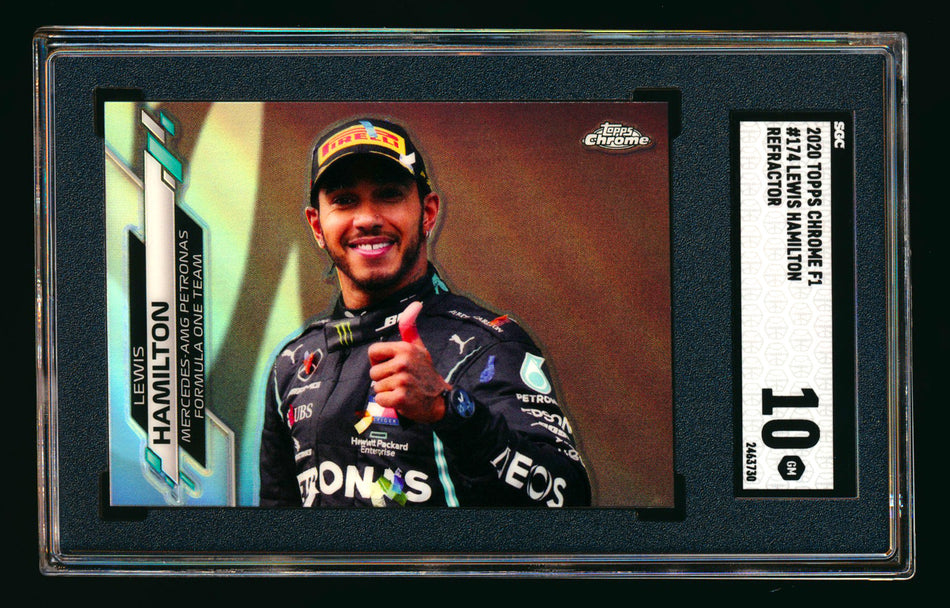 2020 Topps Chrome F1 #174 Lewis Hamilton RC Refractor SGC 10