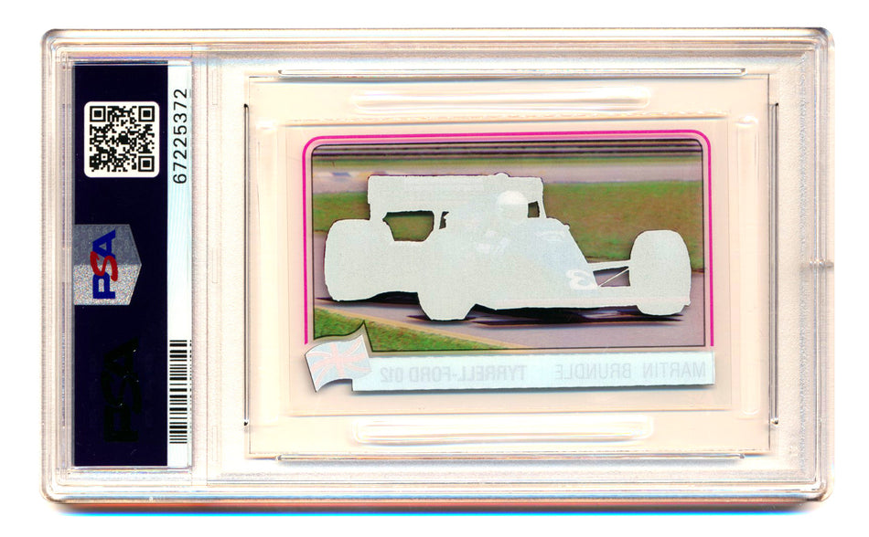 1984 Panini F1 Grand Prix Martin Brundle RC Scratch N' Play Car PSA 5