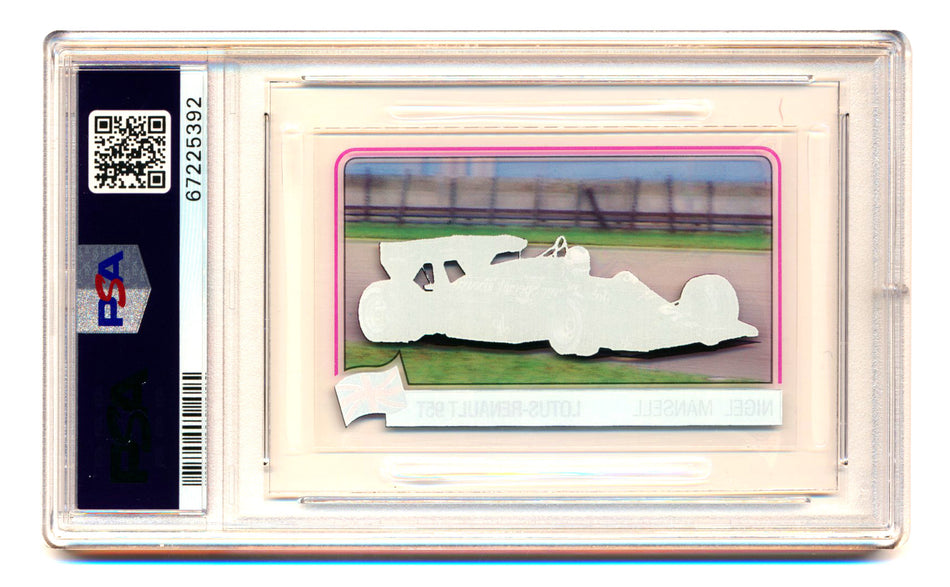 1984 Panini F1 Grand Prix Nigel Mansell RC Scratch N' Play Car PSA 6