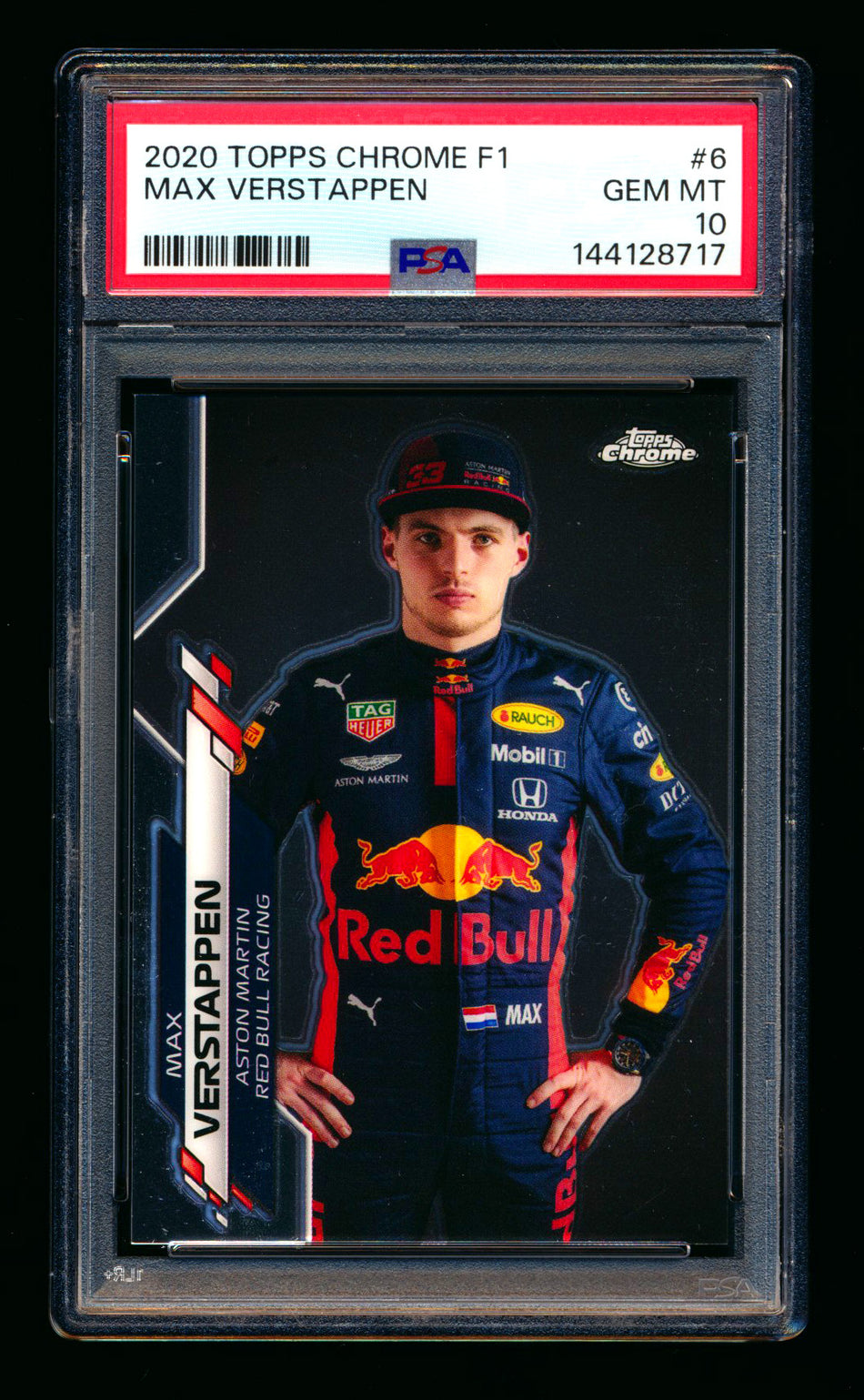 2020 Topps Chrome F1 #6 Max Verstappen RC Portrait PSA 10