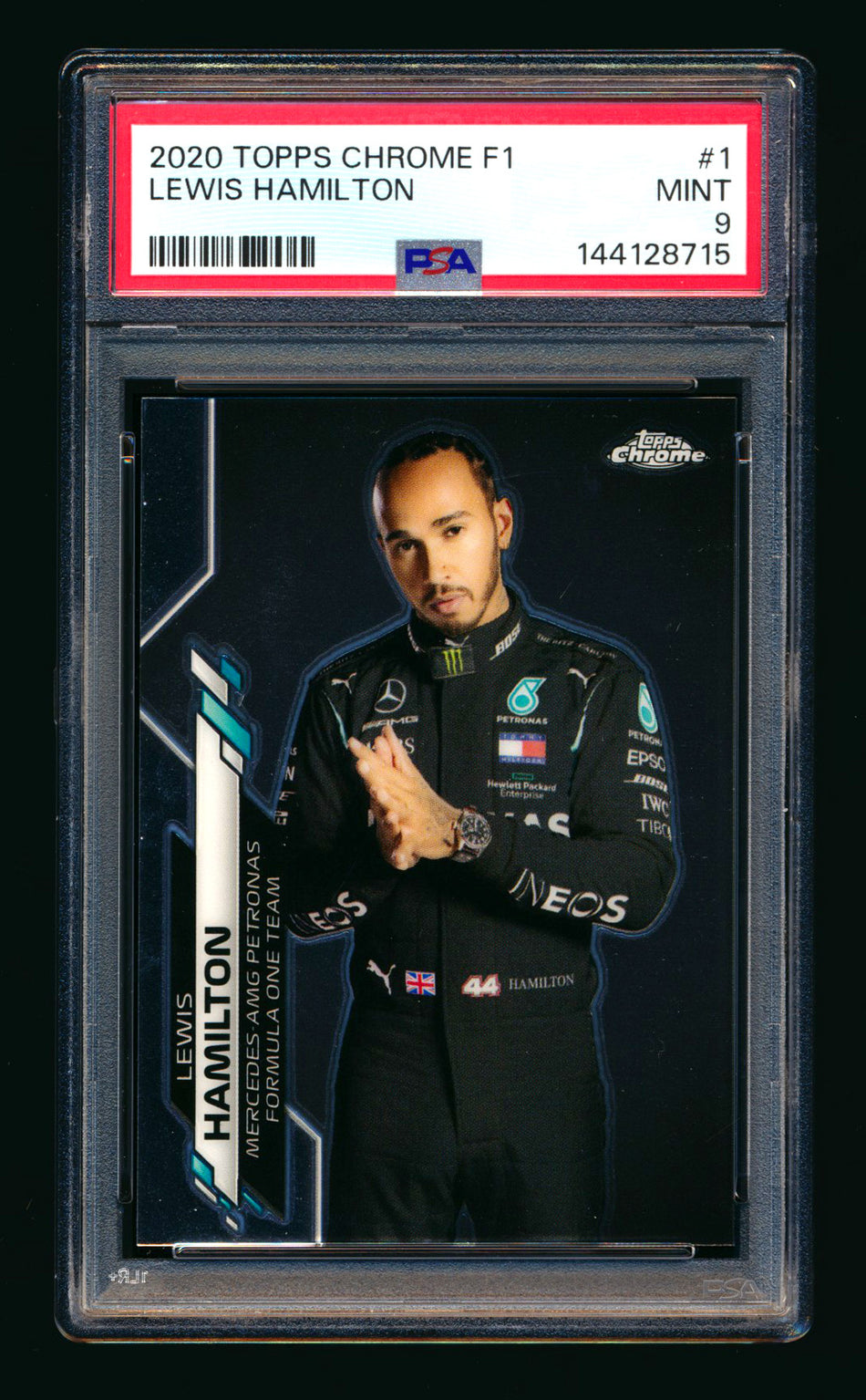 2020 Topps Chrome F1 #1 Lewis Hamilton RC Portrait PSA 9