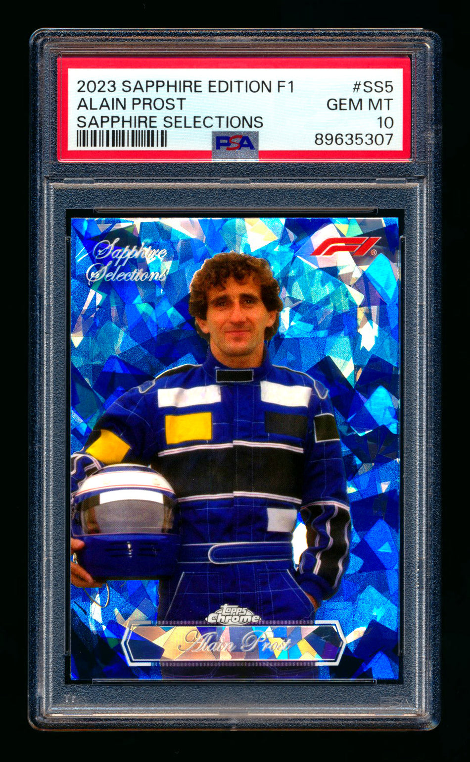 2023 Topps Chrome F1 Sapphire Selections #SS-5 Alain Prost 1ST Year Refractor PSA 10 ** (SOLD - $59.00 - 1/19/2025) **