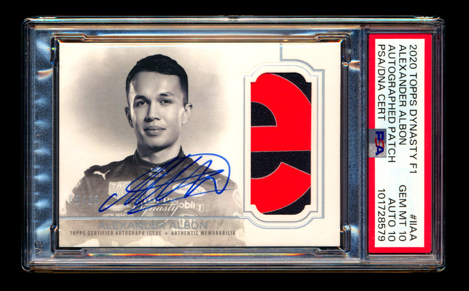 2020 Topps Dynasty F1 #DAP-IIAA Alexander Albon ROOKIE Patch Autograph #05/10 PSA 10 Gem Mint DNA 10 (Ultimate Wishlist - Wish Granted!) ** (SOLD - $1,250.00 - 4/18/2025) **