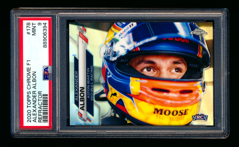 2020 Topps Chrome F1 #178 Alexander Albon RC Refractor PSA 9