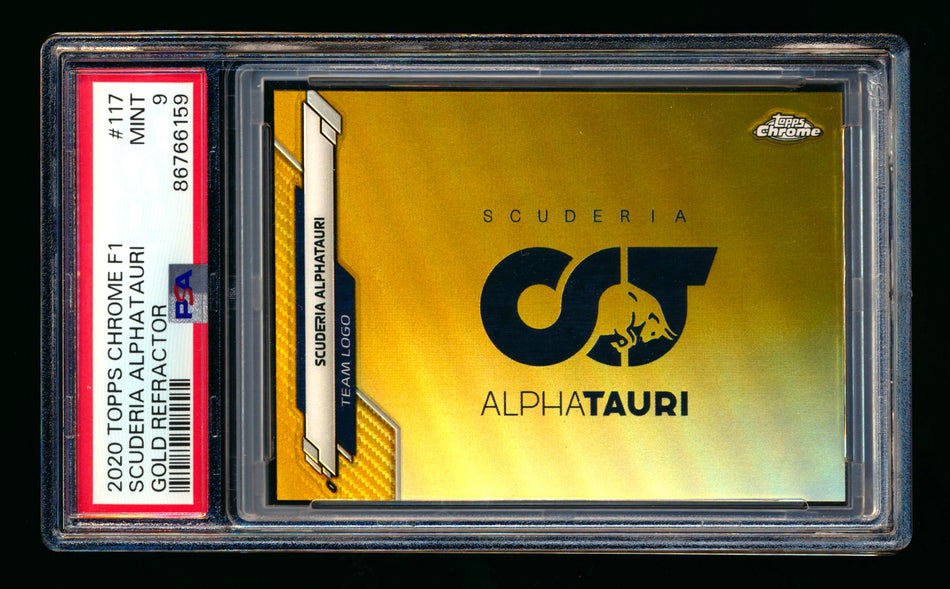 2020 Topps Chrome F1 #117 Scuderia Alphatauri Team Logo RC Gold Refractor #11/50 PSA 9 ** (SOLD eBay - $160.00 - 3/16/2025) **