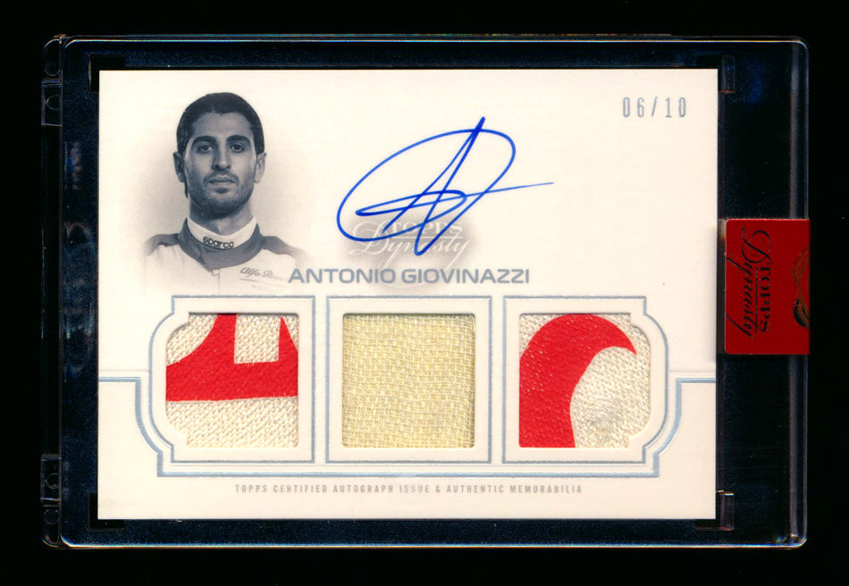 2020 Topps Dynasty F1 #TRA-AG Antonio Giovinazzi ROOKIE Triple Patch Autograph #06/10 ** (SOLD - $250.00 - 2/1/2025) **