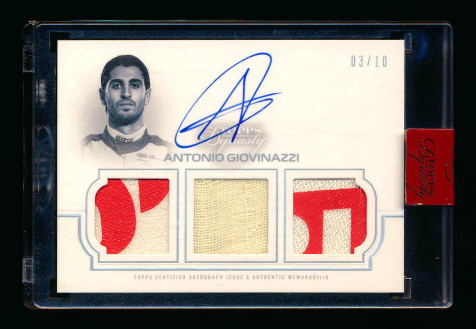 2020 Topps Dynasty F1 #TRA-AG Antonio Giovinazzi ROOKIE Triple Patch Autograph #03/10 ** (SOLD - $295.00 - 3/1/2025) **