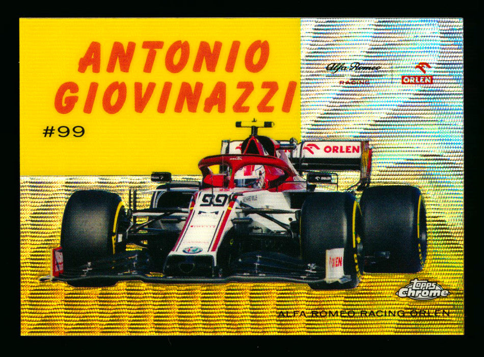 2020 Topps Chrome F1 1954 World on Wheels #54W-13 Antonio Giovinazzi RC Gold Wave Refractor #48/50 (Ultimate Wishlist - Wish Granted!) ** (SOLD - $160.00 - 1/11/2025) **