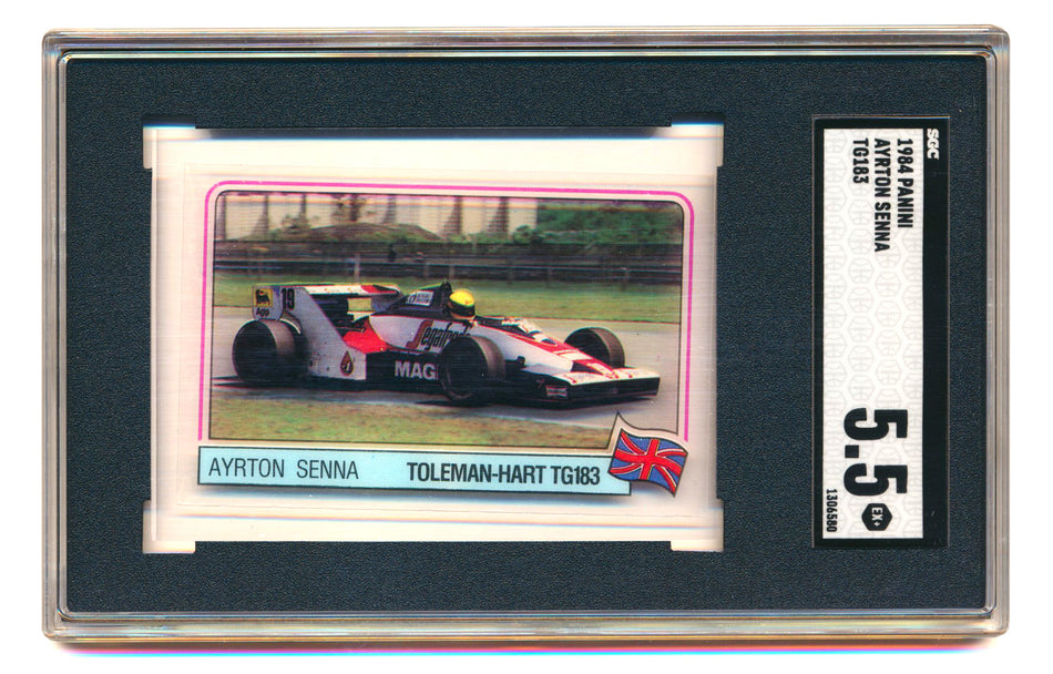 1984 Panini F1 Grand Prix Ayrton Senna RC Scratch N' Play Car SGC 5.5