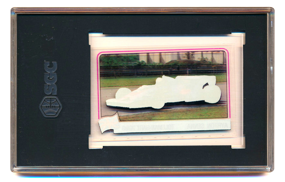 1984 Panini F1 Grand Prix Ayrton Senna RC Scratch N' Play Car SGC 5.5
