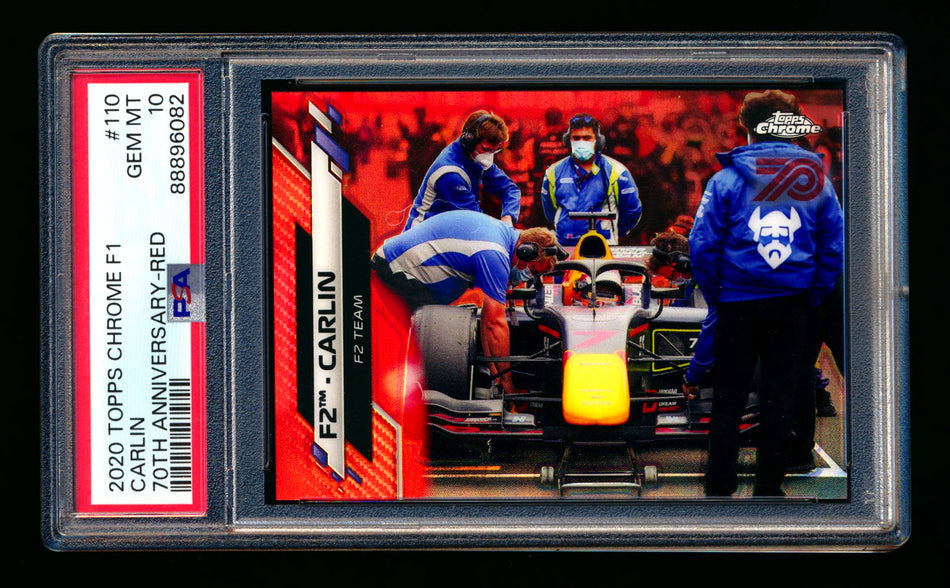 2020 Topps Chrome F1 #110 Carlin RC 70th Anniversary Red Refractor PSA 10 (Ultimate Wishlist - Wish Granted!) ** (SOLD - $450.00 - 11/20/2024) **