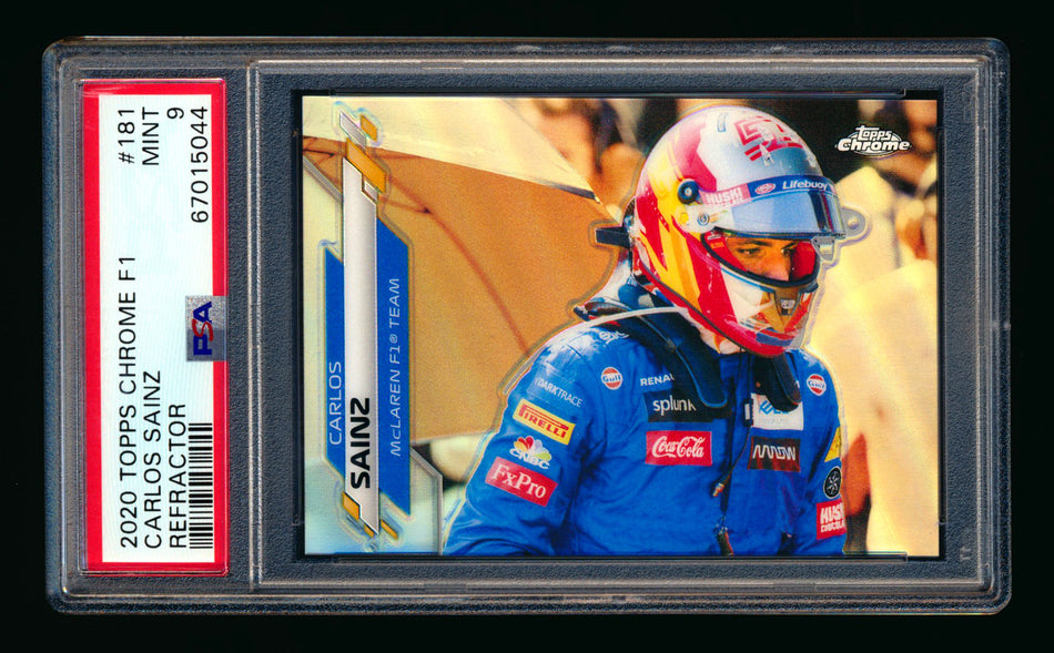 2020 Topps Chrome F1 #181 Carlos Sainz RC Refractor PSA 9 ** (SOLD eBay - $35.00 - 5/6/2026) **