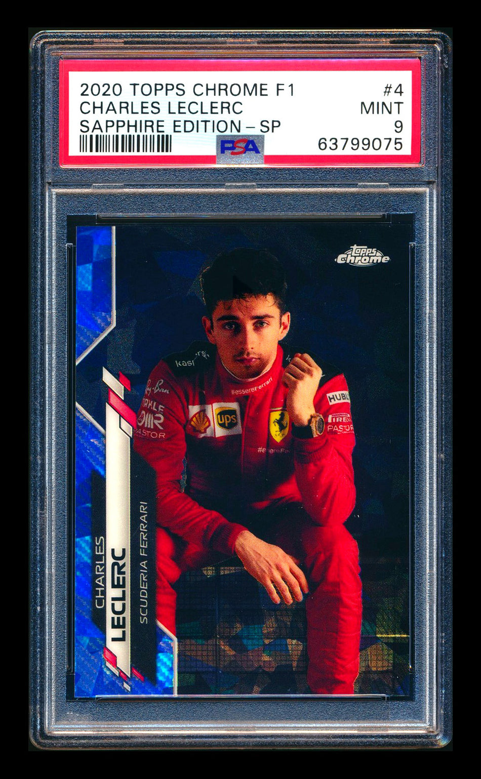 2020 Topps Chrome Sapphire F1 #4 Charles Leclerc RC Refractor Image Variation SP PSA 9 ** (SOLD eBay - $249.00 - 10/15/2026) **