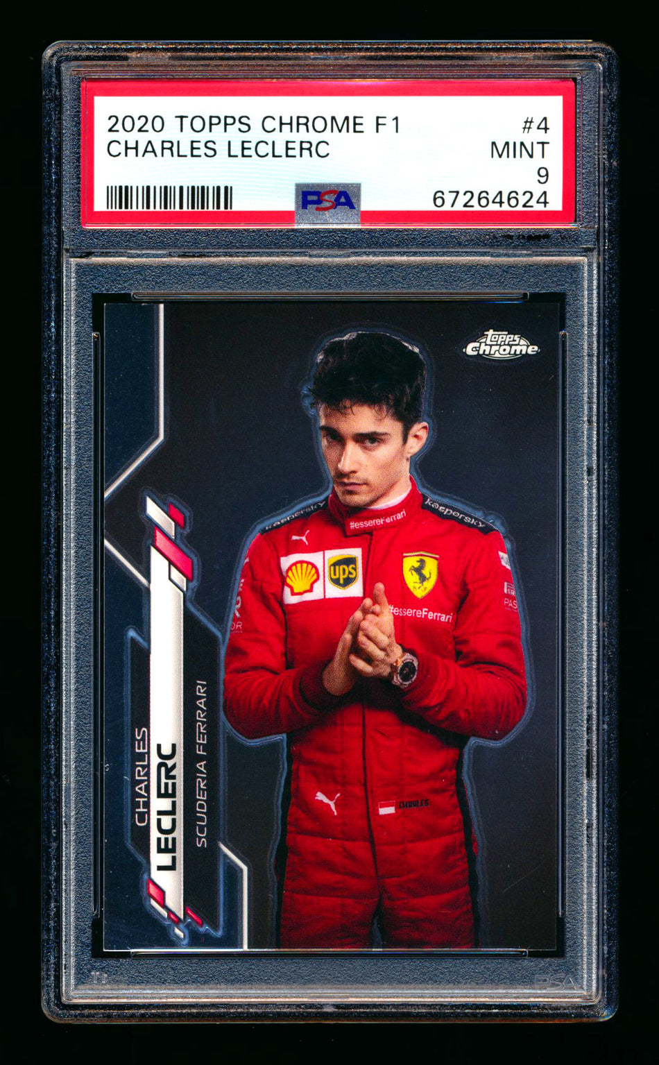 2020 Topps Chrome F1 #4 Charles Leclerc RC Portrait PSA 9 ** (SOLD eBay - $29.00 - 9/29/2025) **