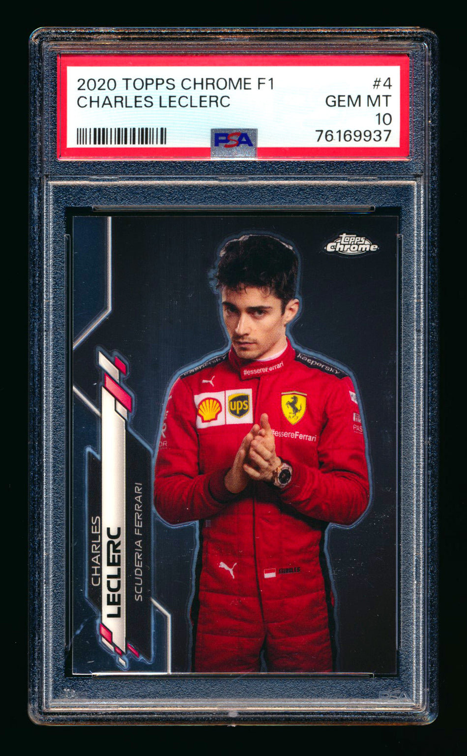 2020 Topps Chrome F1 #4 Charles Leclerc RC Portrait PSA 10