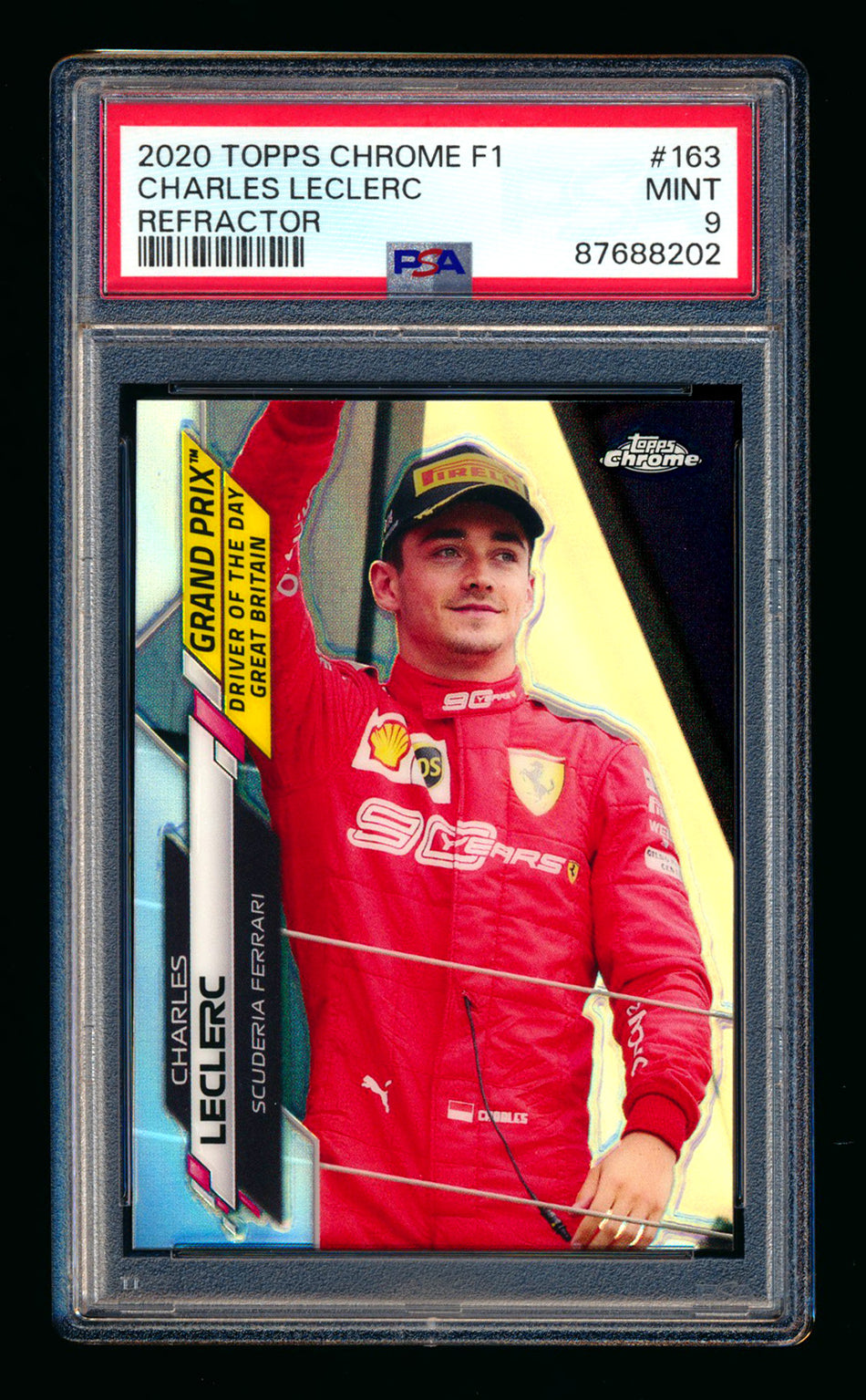 2020 Topps Chrome F1 #163 Charles Leclerc RC Refractor PSA 9 ** (SOLD eBay - $22.00 - 9/30/2025) **