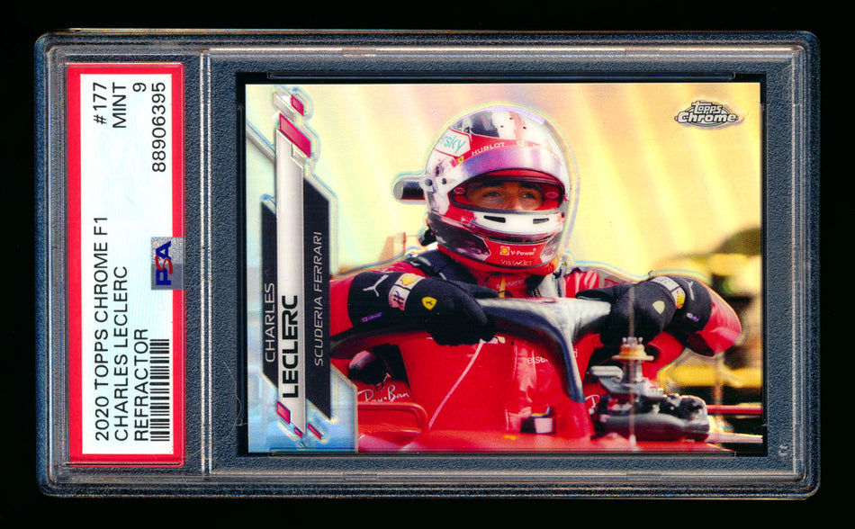 2020 Topps Chrome F1 #177 Charles Leclerc RC Refractor PSA 9 ** (SOLD eBay - $22.00 - 10/1/2025) **