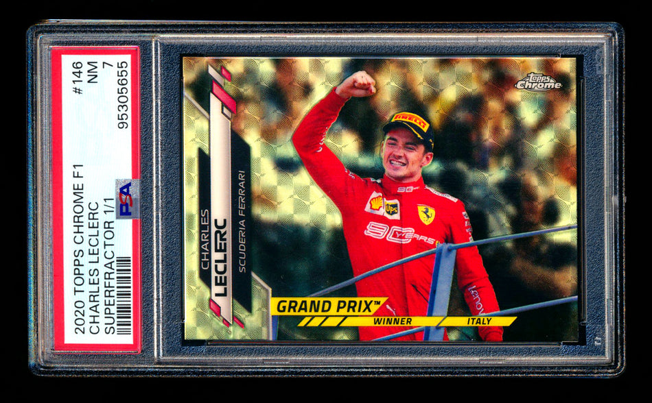 2020 Topps Chrome F1 #146 Charles Leclerc RC Superfractor #1/1 PSA 7 ** (SOLD - $20,000.00 - 3/26/2025) **