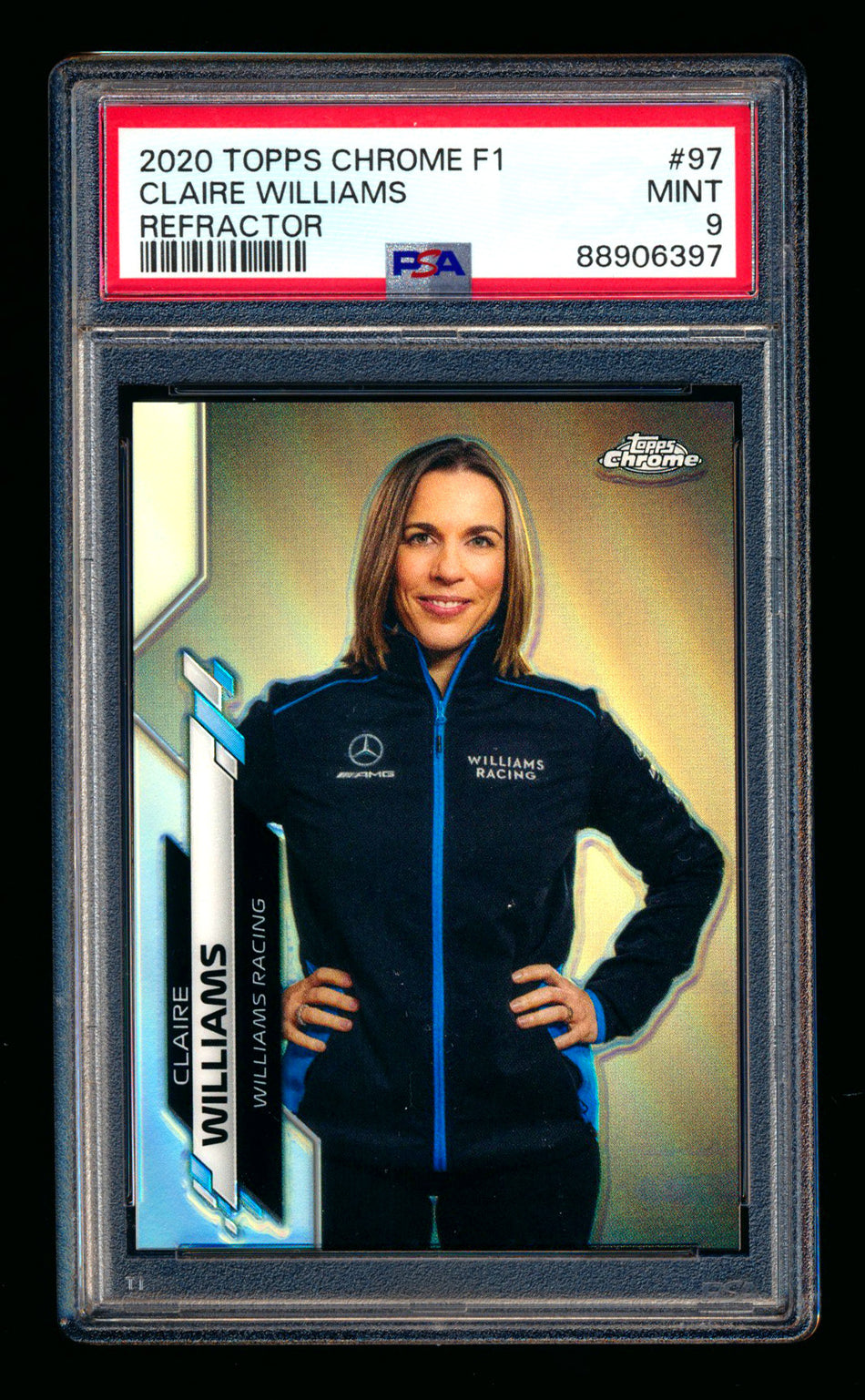 2020 Topps Chrome F1 #97 Claire Williams RC Refractor PSA 9 ** (SOLD eBay - $25.00 - 9/29/2025) **