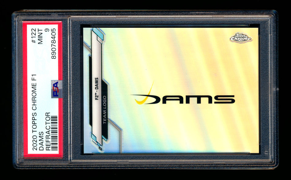 2020 Topps Chrome F1 #122 DAMS Team Logo RC Refractor PSA 9