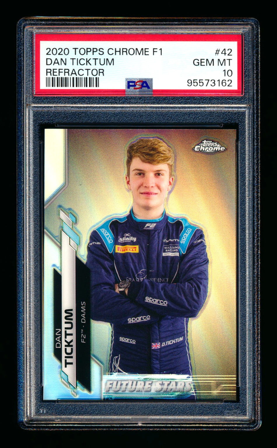 2020 Topps Chrome F1 #42 Dan Ticktum RC Refractor PSA 10 ** (SOLD eBay - $79.00 - 8/27/2025) **