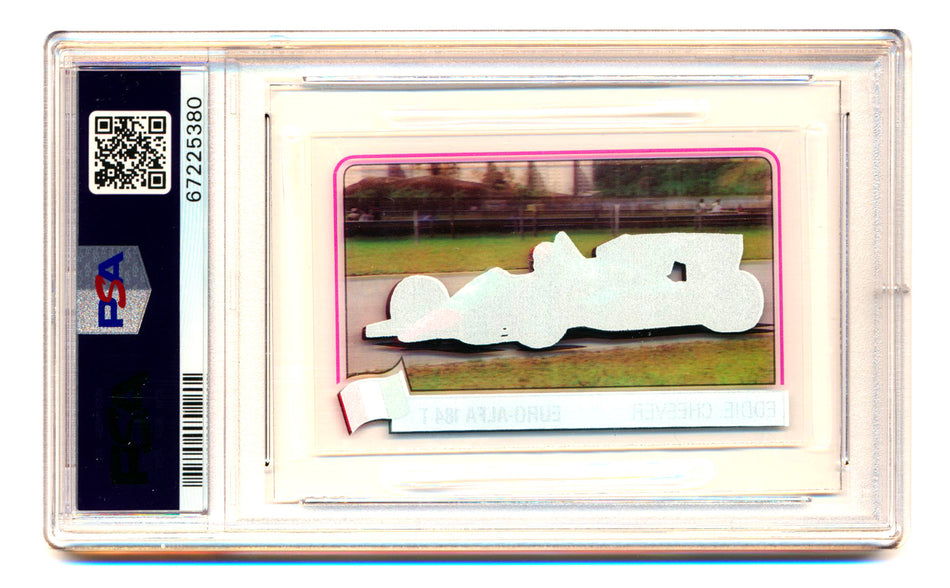 1984 Panini F1 Grand Prix Eddie Cheever Scratch N' Play Car PSA 5