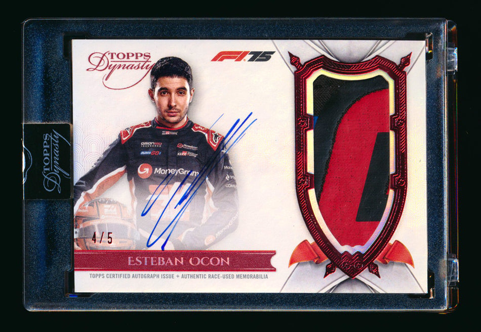 2025 Topps Dynasty F1 #DAP-EOCII Esteban Ocon Red Patch Autograph #4/5 ** (SOLD - $495.00 - 1/2/2026) **