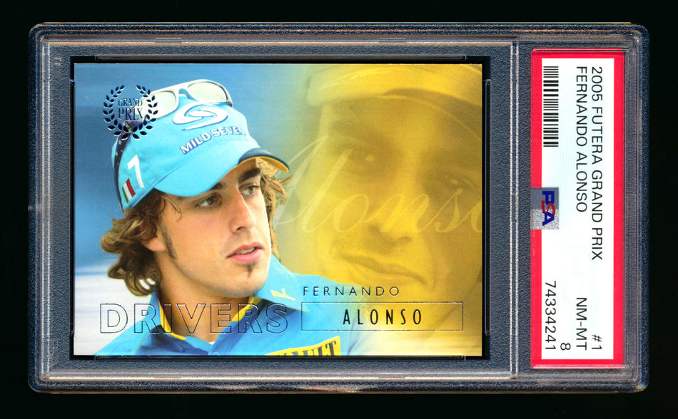 2005 Futera Grand Prix #1 Fernando Alonso RC Drivers PSA 8 ** (SOLD eBay - $125.00 - 3/20/2026) **