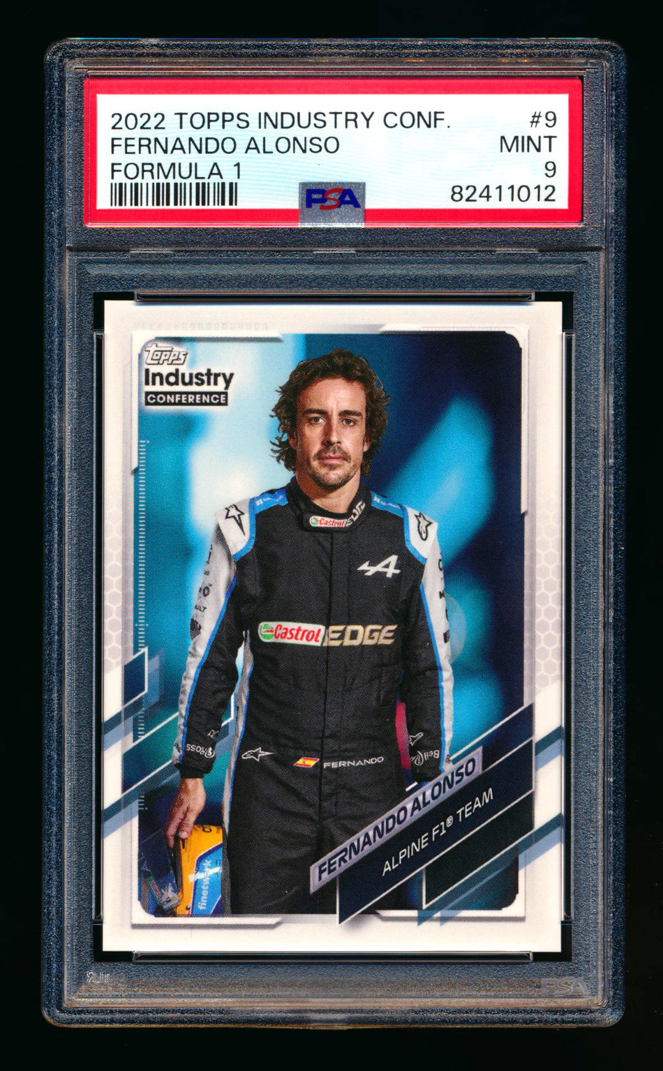 2022 Topps Industry Conference F1 #TSF1-9 Fernando Alonso PSA 9 ** (SOLD - $29.00 - 11/10/2024) **