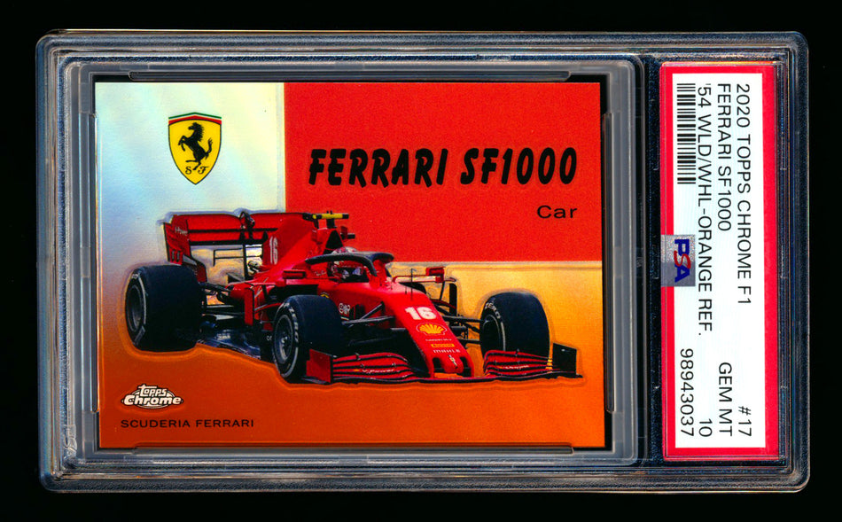 2020 Topps Chrome F1 1954 World on Wheels #54W-17 Ferrari SF1000 RC Orange Refractor #01/25 PSA 10 (First #!) (Ultimate Wishlist - Wish Granted!) ** (SOLD - $1795.00 - 3/7/2025) **
