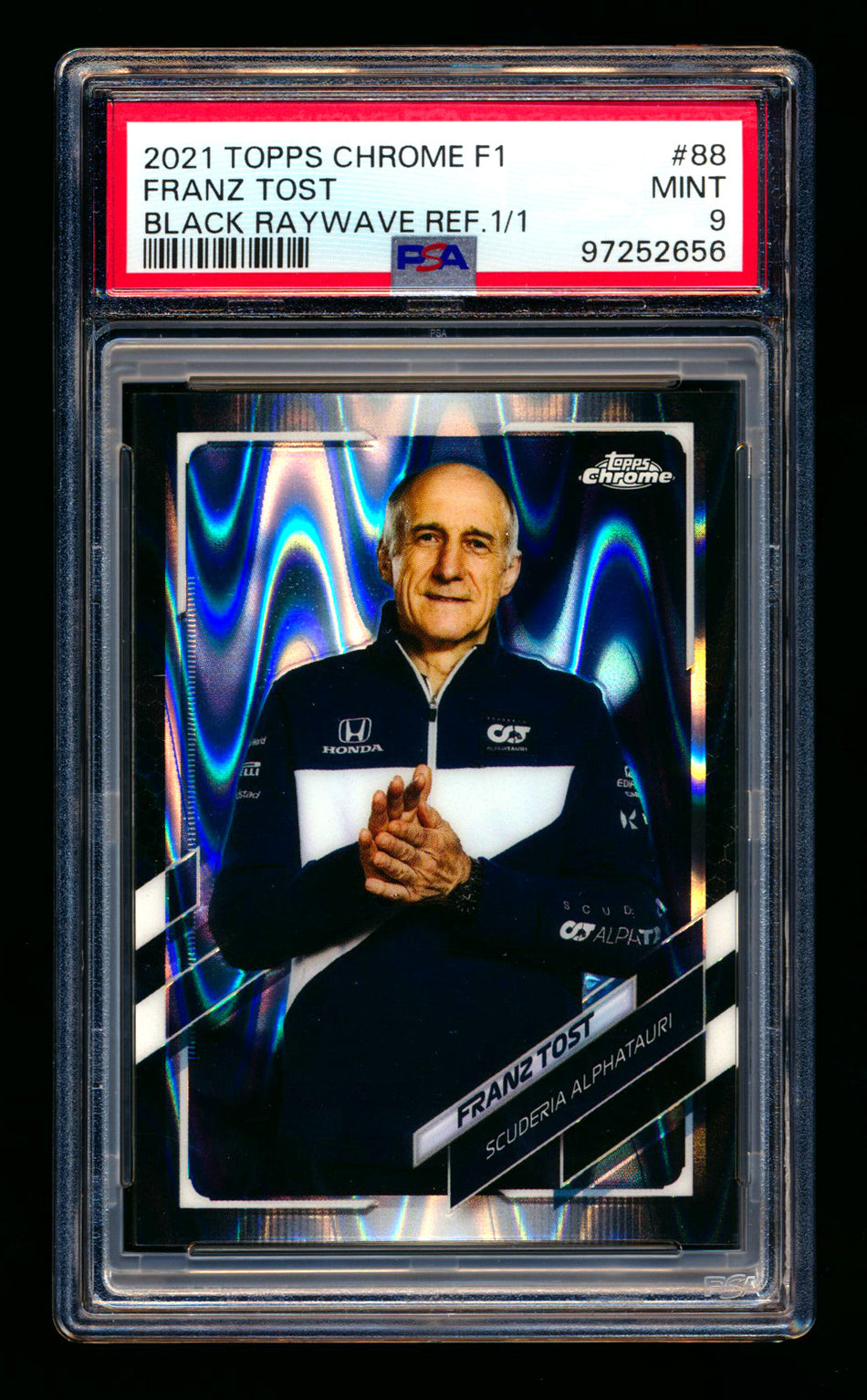 2021 Topps Chrome F1 #88 Franz Tost Black Raywave Refractor #1/1 PSA 9 - POP 1! ** (SOLD - $125.00 - 12/28/2024) **