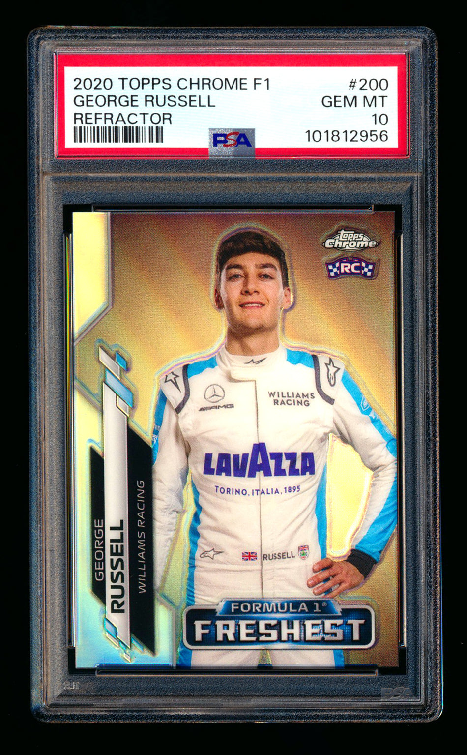 2020 Topps Chrome F1 #200 George Russell RC Refractor PSA 10