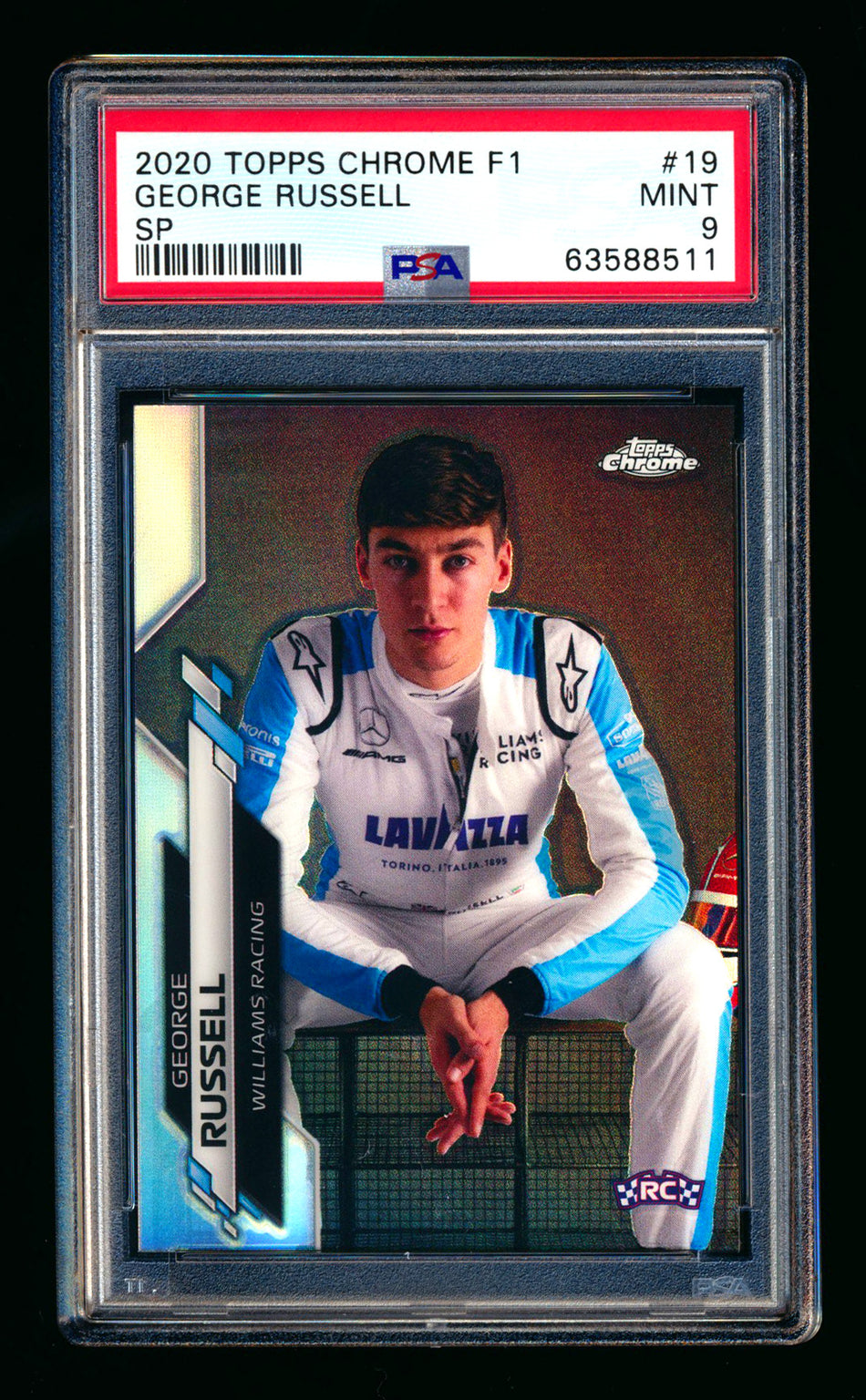2020 Topps Chrome F1 #19 George Russell RC Refractor Image Variation SP PSA 9 ** (SOLD - $225.00 - 10/5/2025) **