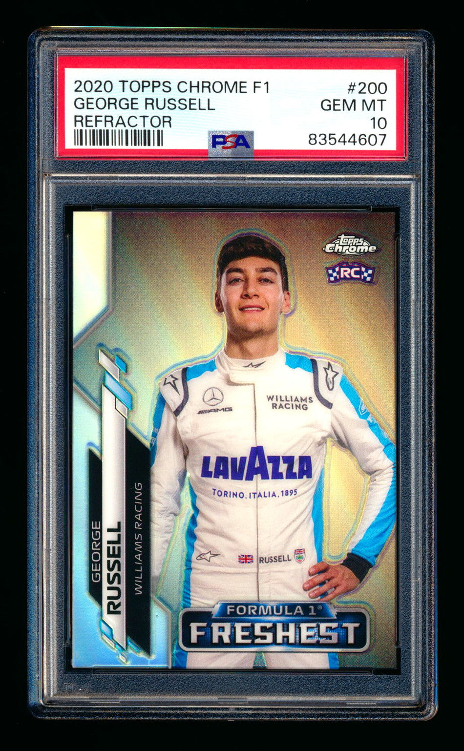 2020 Topps Chrome F1 #200 George Russell RC Refractor PSA 10 ** (SOLD eBay - $100.00 - 9/27/2025) **