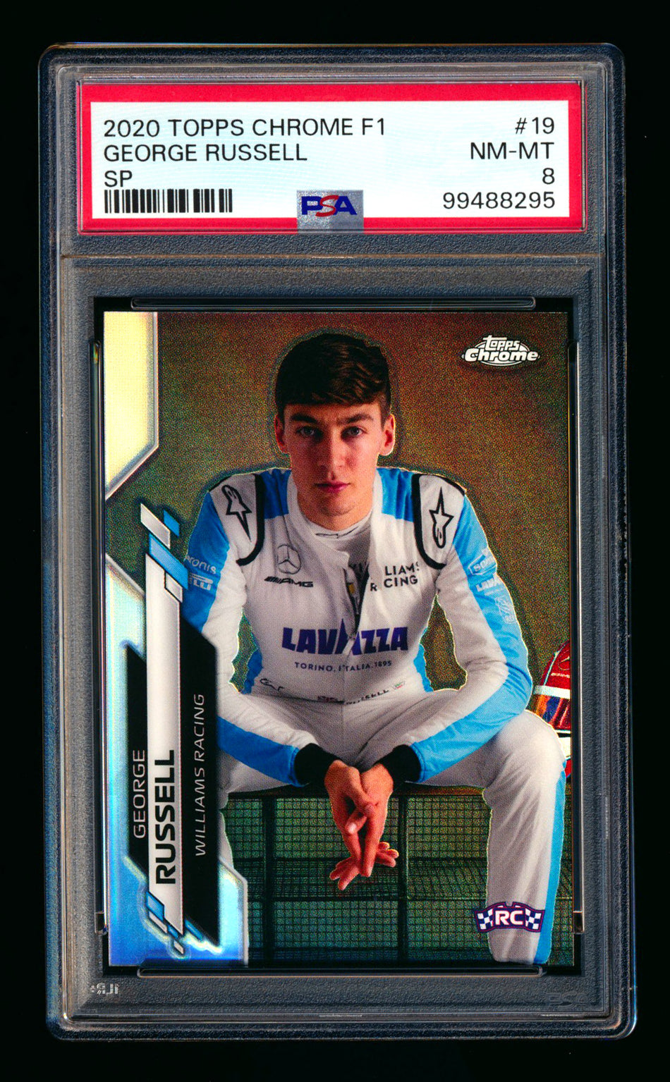 2020 Topps Chrome F1 #19 George Russell RC Refractor Image Variation SP PSA 8 ** (SOLD - $135.00 - 9/19/2025) **