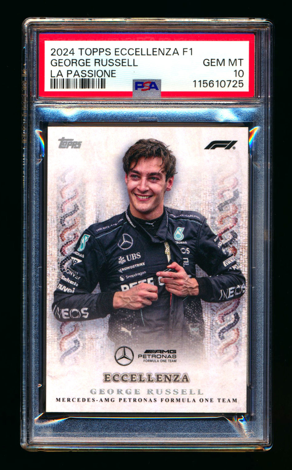 2024 Topps Eccellenza F1 La Passione George Russell PSA 10 ** (SOLD eBay - $59.99 - 8/2/2025) **