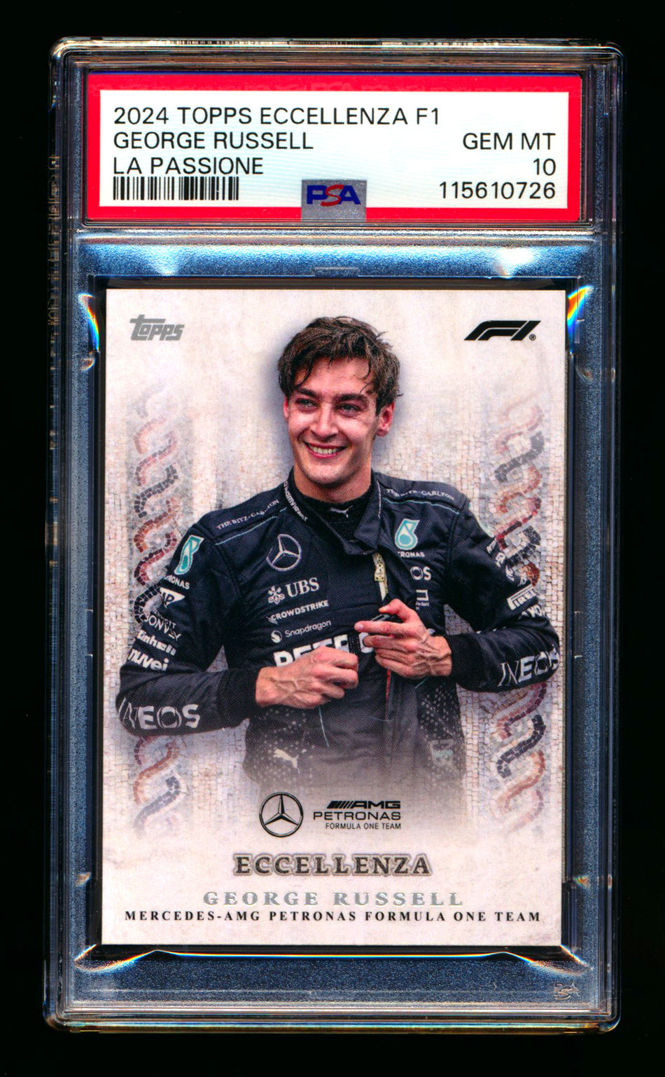 2024 Topps Eccellenza F1 La Passione George Russell PSA 10 ** (SOLD eBay - $69.00 - 8/15/2025) **
