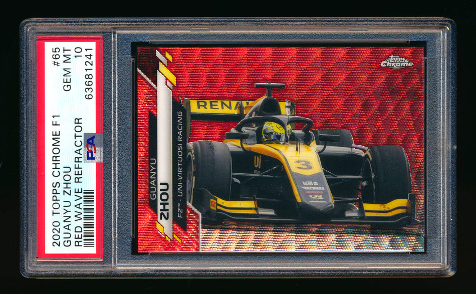 2020 Topps Chrome F1 #65 Guanyu Zhou RC Red Wave Refractor #4/5 PSA 10 (Ultimate Wishlist - Wish Granted!) ** (SOLD - $1500.00 - 12/9/2024) **