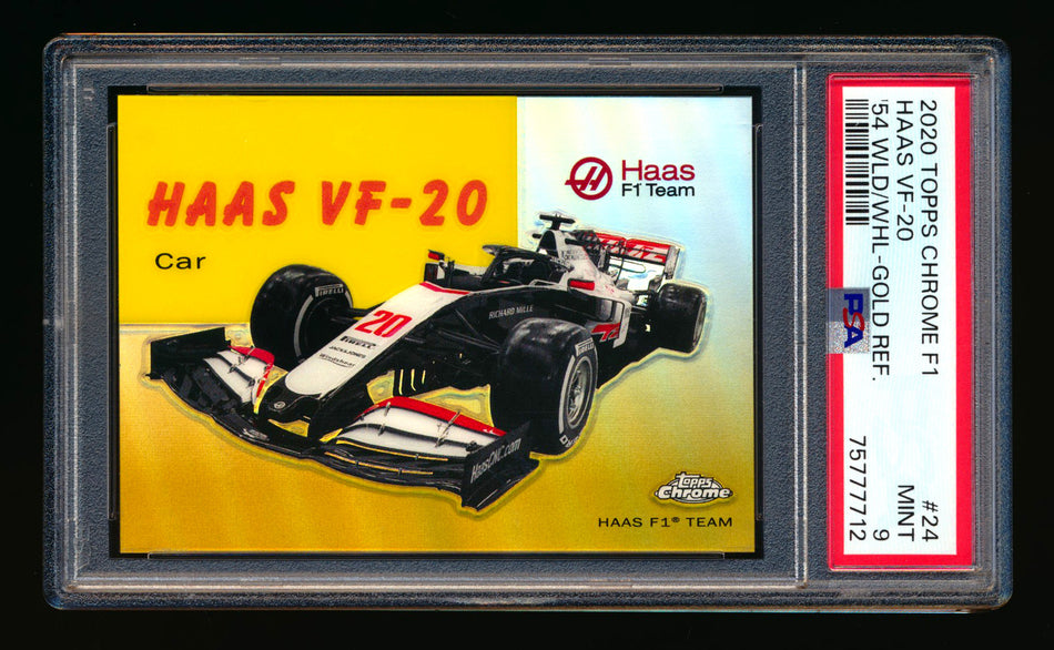 2020 Topps Chrome F1 1954 World on Wheels #54W-24 Haas VF-20 RC Gold Refractor #07/50 PSA 9 ** (SOLD - $79.00 - 10/28/2024) **