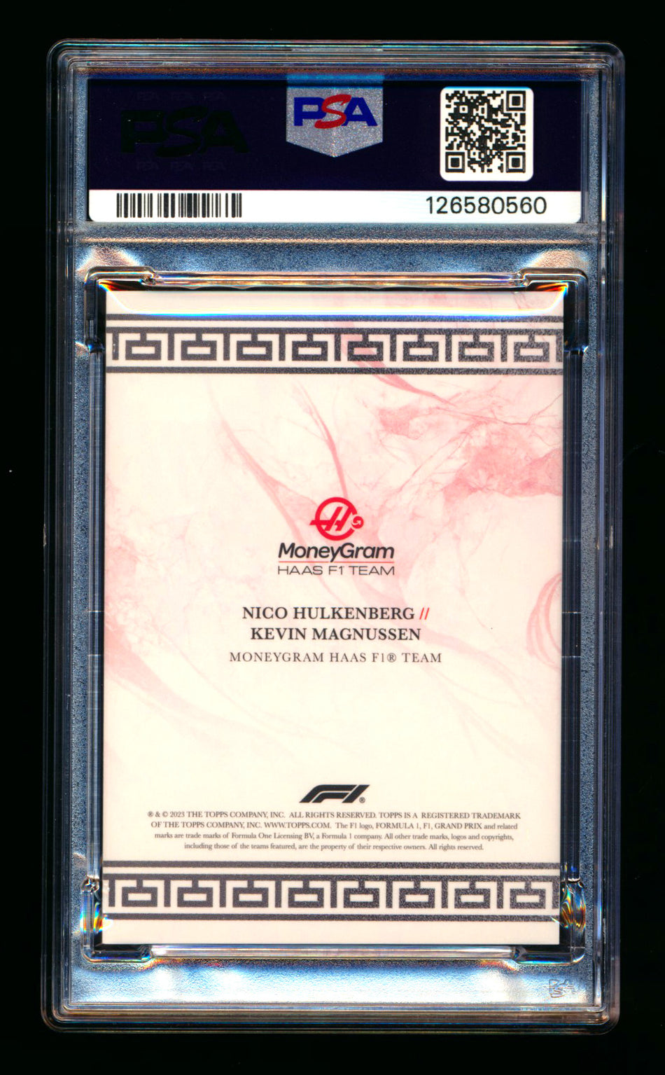 2023 Topps Eccellenza F1 La Squadra Haas Kevin Magnussen/Nico Hulkenberg 1ST Year Red Parallel #01/10 PSA 10 (First #!)