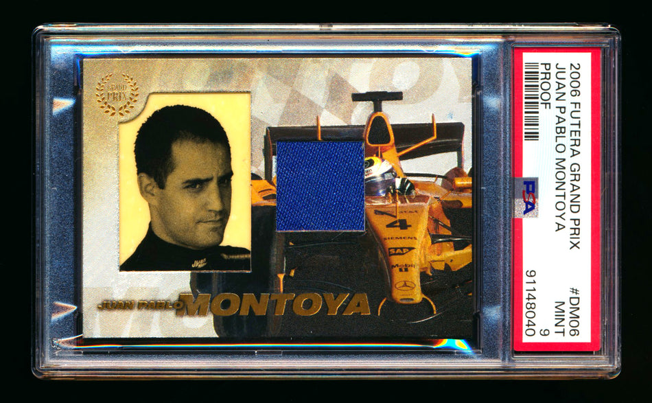 2006 Futera Grand Prix F1 #DM06 Juan Pablo Montoya Film Cell Patch #177/275 PSA 9