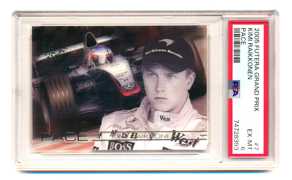 2005 Futera Grand Prix F1 #7 Kimi Raikkonen RC Pace PSA 6