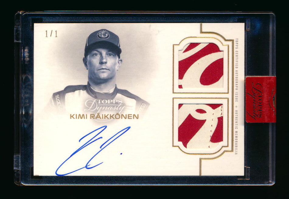 2020 Topps Dynasty F1 #SDA-KR Kimi Raikkonen RC ROOKIE Gold Dual Patch Autograph #1/1 ** (SOLD - $12,000.00 - 2/16/2026) **